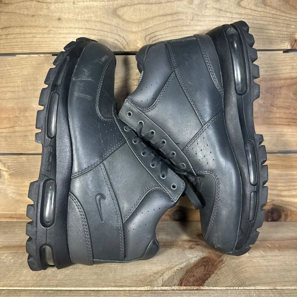 Size 8 Nike Air Max Goadome Anthracite Black Leather Waterproof Boots 865031-018